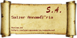 Salzer Annamária névjegykártya